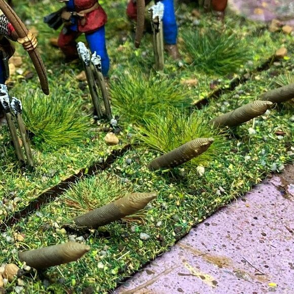 Scenery Pack Archers Stakes Warhammer Wargames Tabletop Games 28mm 25mm Scale - Picture 2 of 11